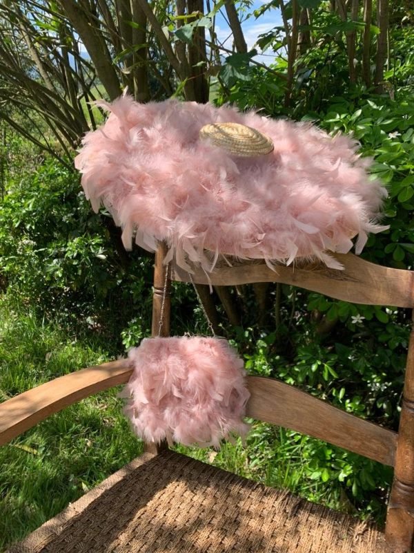 Conjunto pamela y bolso de plumas - Imagen 2