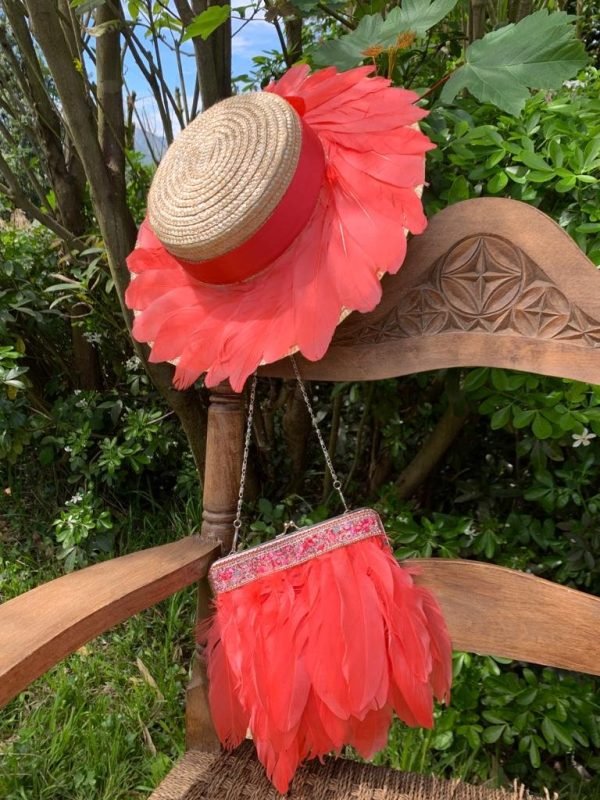 Conjunto pamela y bolso de plumas - Imagen 7