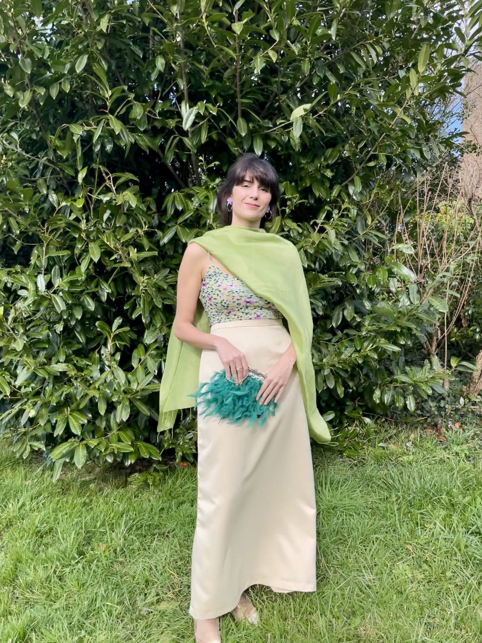 Conjunto de plumas verde claro