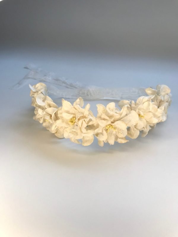 Media corona de flores Comunión / boda - Imagen 2