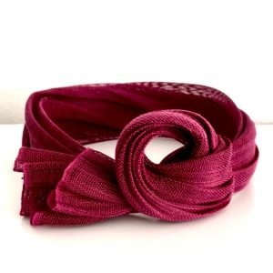 Tocado turbante de sinamay buganvilla