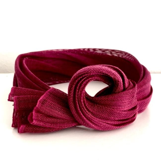 Tocado turbante de sinamay buganvilla