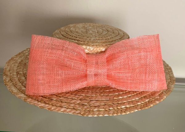 Pamela - canotier ala ancha con lazada frontal - Imagen 3