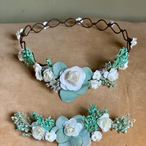 Conjunto de flores verde agua Báltico