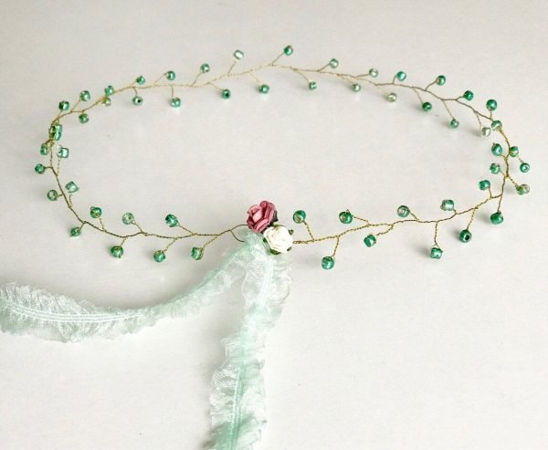 Corona joya " Ireland" en tonos verdes