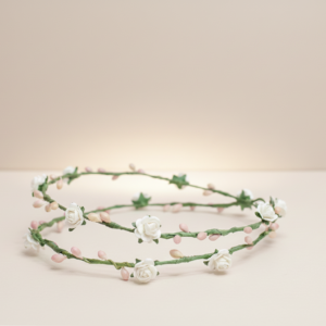 corona de flores boho de doble aro