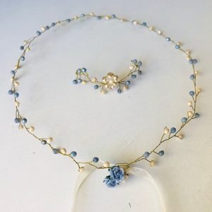 Corona joya "Mediterraneo" y pulsera a juego