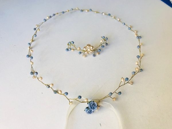 Corona joya "Mediterraneo" y pulsera a juego
