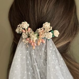 Tocado para el velo de novia