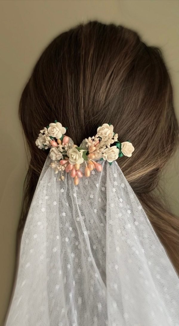 Tocado para el velo de novia