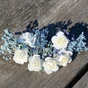 Tocado de flores “Lago Enol” comunión / boda