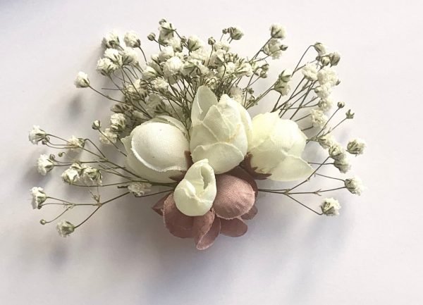 Peineta “Espuma de hadas” para recogido novia/ Comunión/ arras - Imagen 3