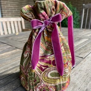 Bolso bombonera de terciopelo
