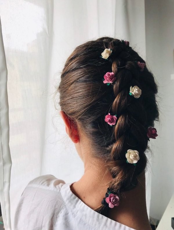 Horquillas de flores para recogido "Campo de flores" - Imagen 3