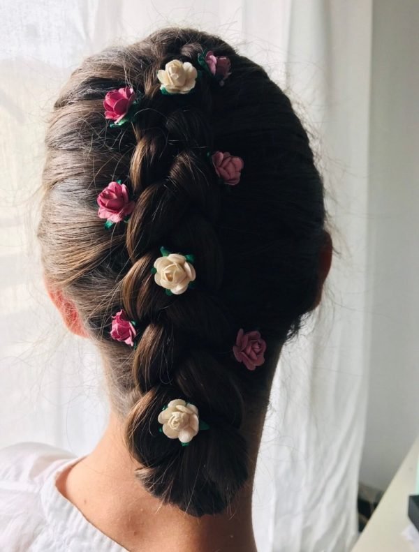 Horquillas de flores para recogido "Campo de flores" - Imagen 4