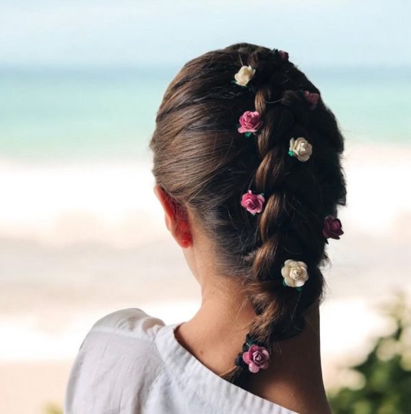 Horquillas de flores para recogido "Campo de flores" - Imagen 6