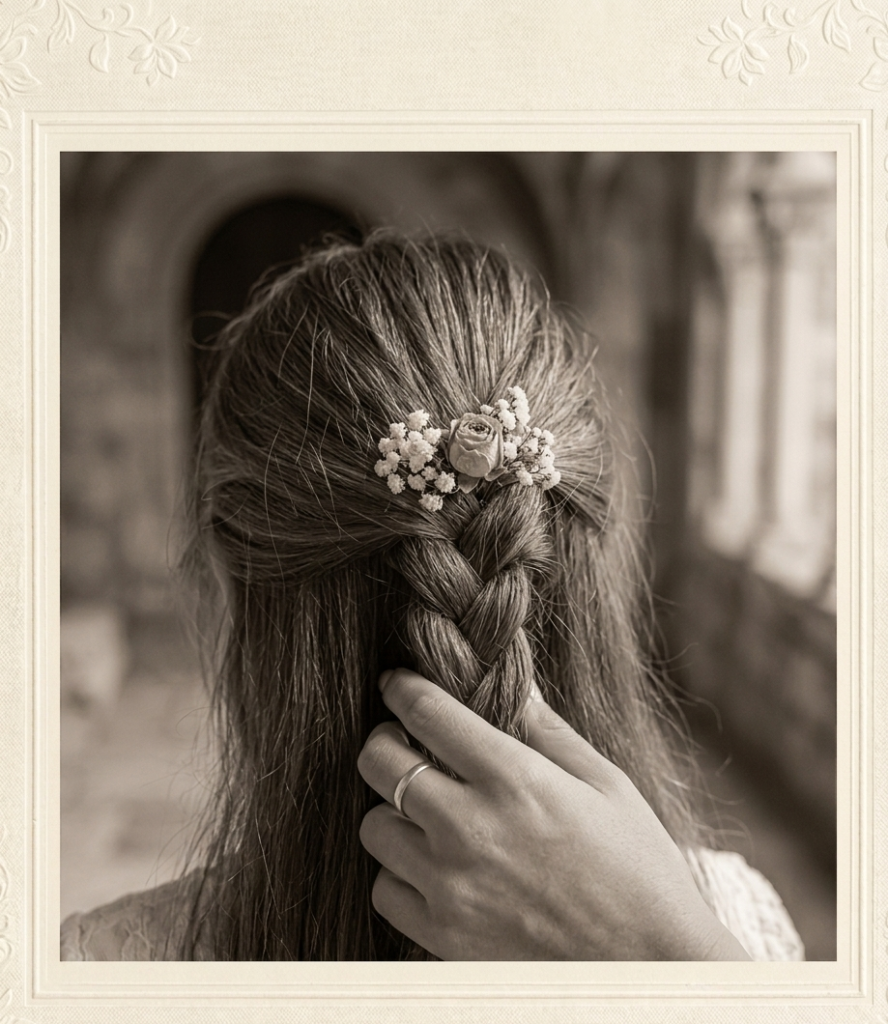 Como colocar horquillas de flores- paso 2